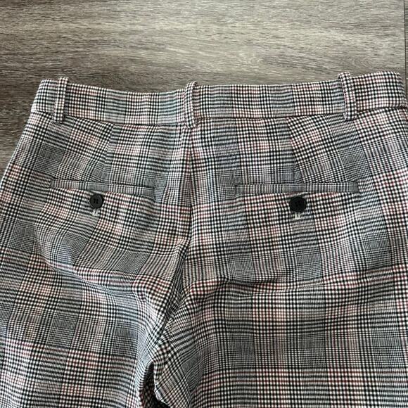 Theory Treeca 2 Deco Portland Plaid Cropped Pants 6 Wool Blend Tailored Trousers - Picture 9 of 14